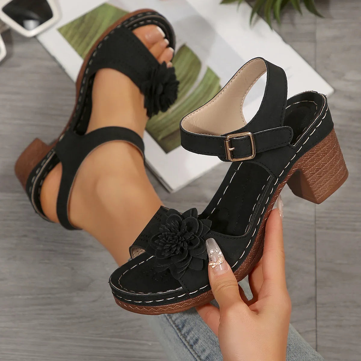 Recommended High Heel Flower Sandals ( BUY 2 FREE SHIPPING )