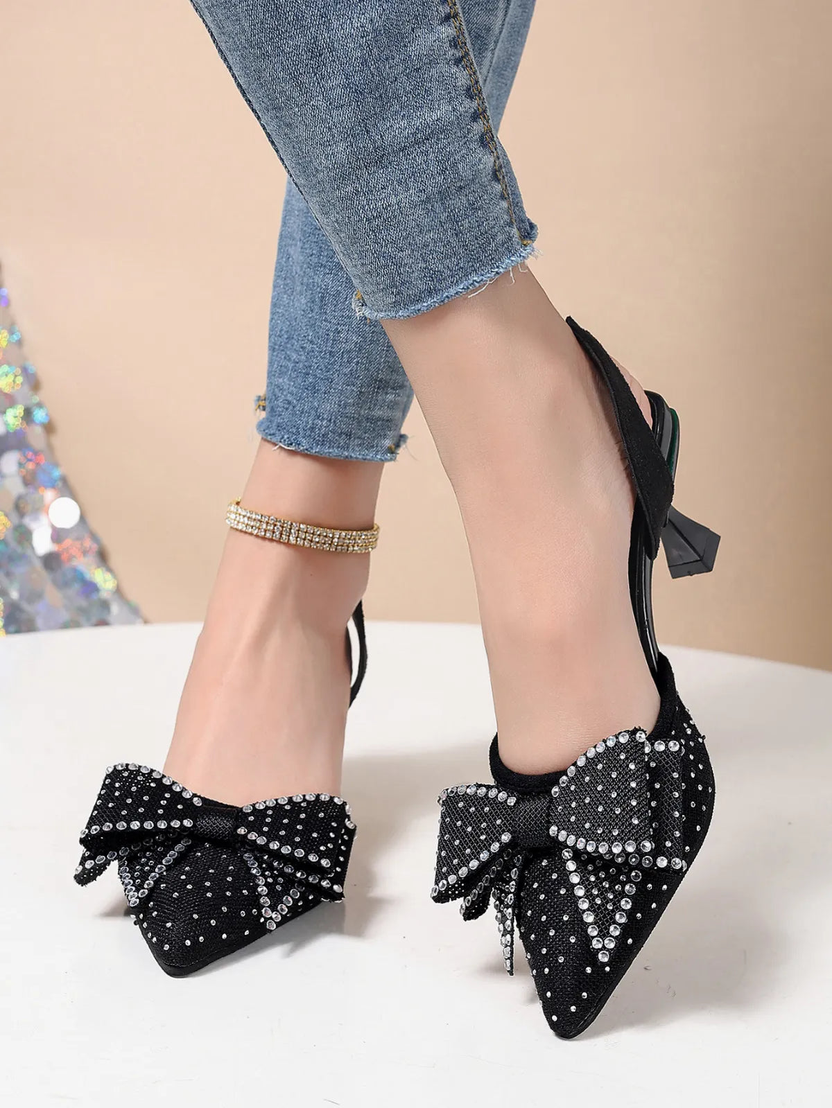 Women's Elegant Rhinestone High Heels