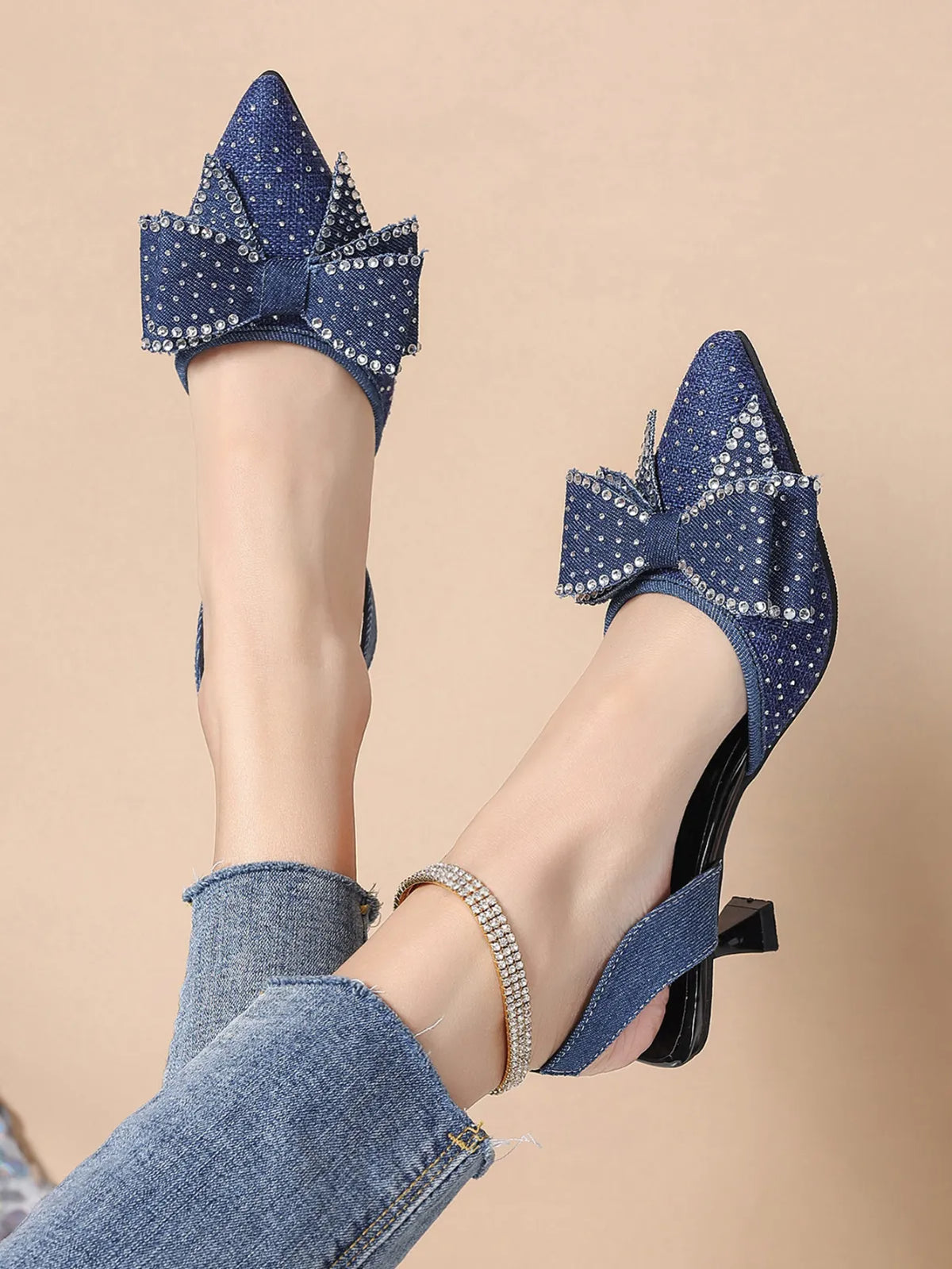 Women's Elegant Rhinestone High Heels