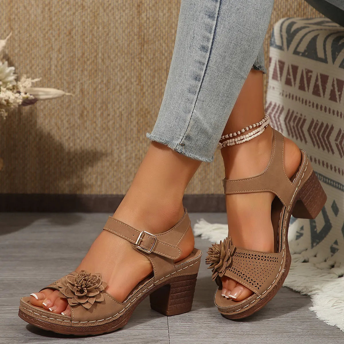 Recommended High Heel Flower Sandals ( BUY 2 FREE SHIPPING )