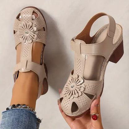 Engraved Comfortable Chunky Heel Sandals ( BUY 2 FREE SHIPPING )