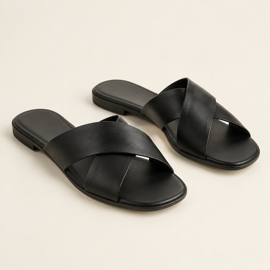 AI-generated concept image for Solstep Freya women's slide sandals