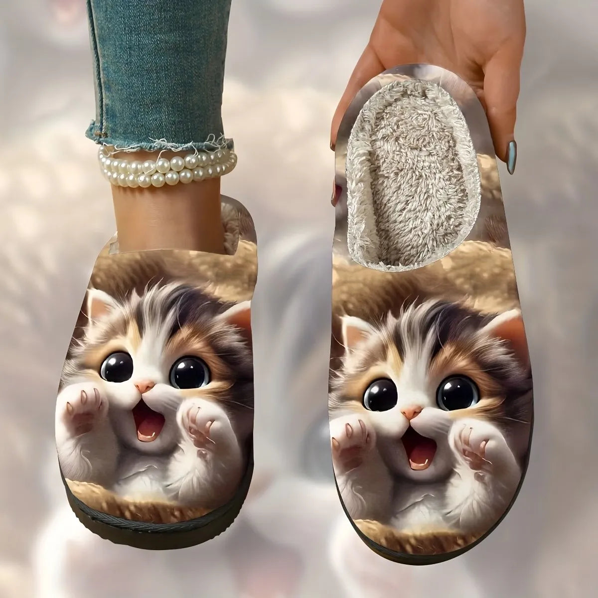 Women's Printed Animals Indoor Silent Slippers